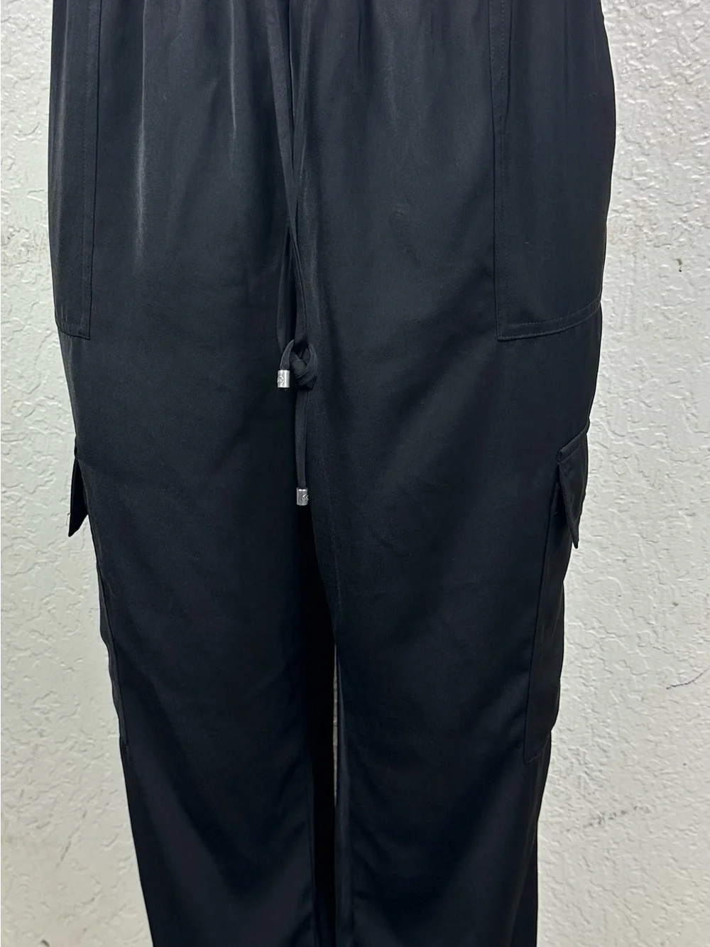Michael Michael Kors Women’s Black Cargo Jogger Pants XL Drawstring Pull-On